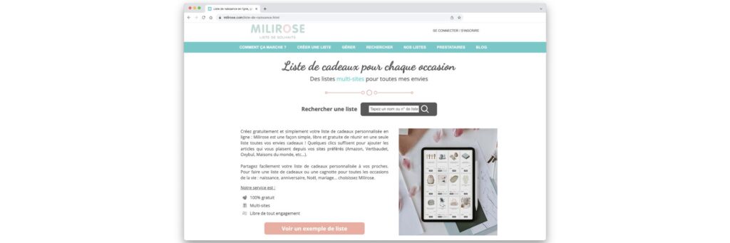 - - Simplifiez vos listes de cadeaux avec Milirose 4 simplifiez vos listes de cadeaux avec milirose